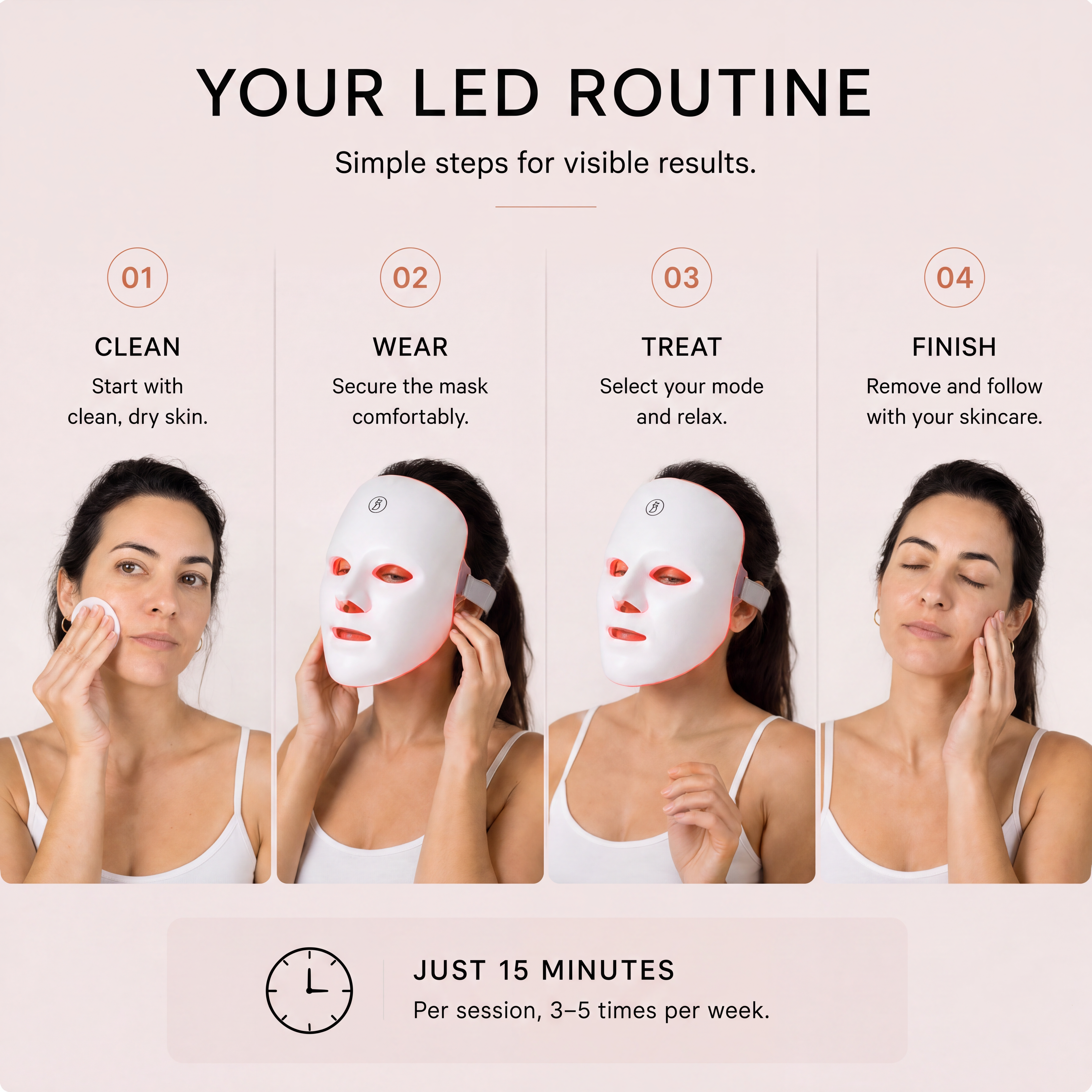 Máscara Facial LED 7 Cores